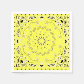 Serviette En Papier Design oriental jaune (Devant)
