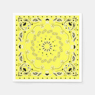Serviette En Papier Design oriental jaune