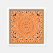 Serviette En Papier Design oriental orange (Devant)