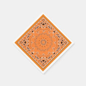 Serviette En Papier Design oriental orange (Coin)