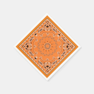 Serviette En Papier Design oriental orange