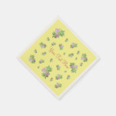 Serviette En Papier design original de jolies fleurs roses (Coin)