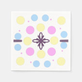 Serviette En Papier Design pastel pointillé (Devant)