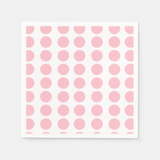 Serviette En Papier Design Pois rose (Devant)