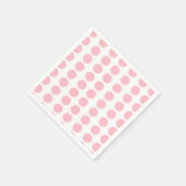 Serviette En Papier Design Pois rose (Coin)