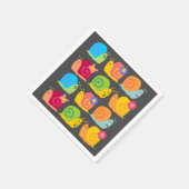 Serviette En Papier Design pour enfants d'escargots mignons (Coin)