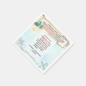 Serviette En Papier Design Propre Plage Côtière Nautique Partyware (Coin)