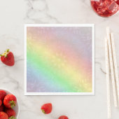 Serviette En Papier Design Rainbow Pastel Mandala (En situation)