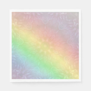 Serviette En Papier Design Rainbow Pastel Mandala