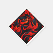 Serviette En Papier Design rouge et noir (Coin)