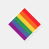 Serviette En Papier Design simple avec drapeau arc-en-ciel lgbtq (Coin)