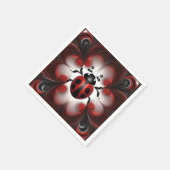 Serviette En Papier Design tourbillonnant d'art fractal Ladybird, (Coin)