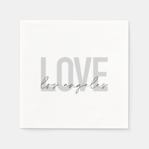 Serviette En Papier Design urbain, simple et moderne de Love Los Angel