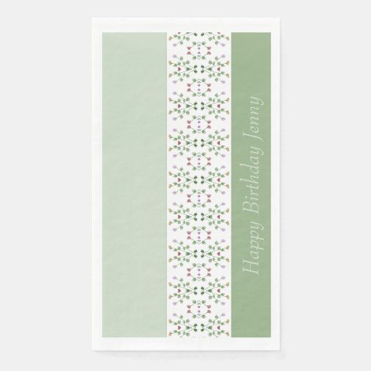 Serviette En Papier Design vertical élégant (Devant)