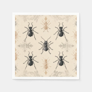 Serviette En Papier Design vintage chic de fourmis symétriques