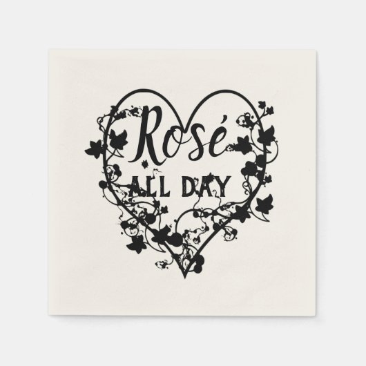 Serviette En Papier Designs Black Heart (Devant)