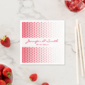 Serviette En Papier Désir Polka Dot Moderne Blanc (En situation)