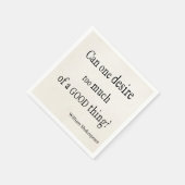 Serviette En Papier Désir trop d'une bonne chose Shakespeare Citation (Coin)