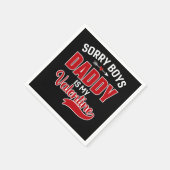 Serviette En Papier Désolé Boys Papa est ma Saint Valentin (Coin)