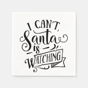 Serviette En Papier Désolé, Santa regarde, Noël drôle et amusant