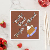 Serviette En Papier Dessert à tarte Citrouille de Thanksgiving (En situation)