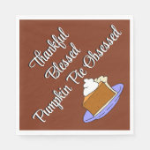 Serviette En Papier Dessert à tarte Citrouille de Thanksgiving (Devant)