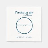 Serviette En Papier Dessert De Mariage Personnalisé Chien/Chat/Animal (Devant)