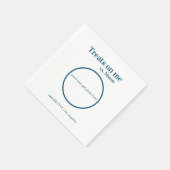 Serviette En Papier Dessert De Mariage Personnalisé Chien/Chat/Animal (Coin)