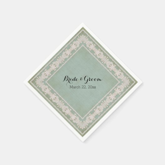 Serviette En Papier Dessert Réception Serviettes Dentelle rustique Vie (Coin)