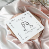 Serviette En Papier Dessin à main levée fantaisiste : un toast pour to