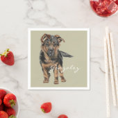 Serviette En Papier Dessin allemand Shepherd Puppy (En situation)