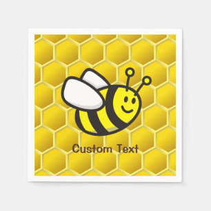 Serviette En Papier Dessin animé d'abeille à miel