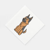 Serviette En Papier Dessin animé de German Shepherd (Coin)
