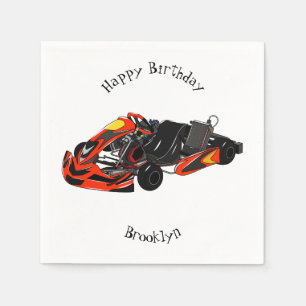 Serviette En Papier dessin animé de Kart racing
