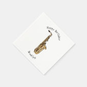 Serviette En Papier dessin animé saxophone (Coin)