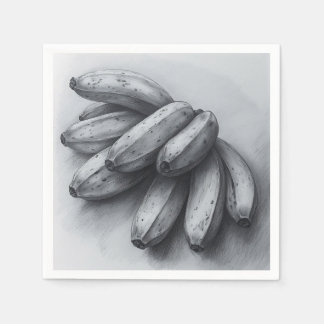 Serviette En Papier Dessin au crayon de banane à couper le souffle