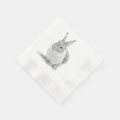 Serviette En Papier Dessin au crayon de lapin mignon (Coin)