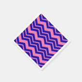 Serviette En Papier Dessin chevron zigzag rose bleu (Coin)