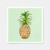 Serviette En Papier dessin d'ananas aquarelle (Devant)