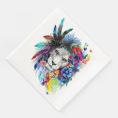 Serviette En Papier Dessin d'art tableau représentant le lion (Coin)