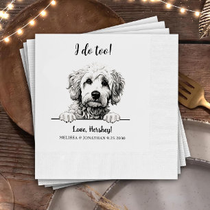 Serviette En Papier Dessin de chien Goldendoodle Personnalisé Je fais