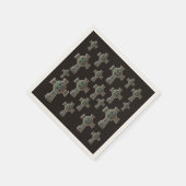 Serviette En Papier Dessin de croix de tête de cimetière gothique d'Ha (Coin)