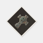 Serviette En Papier Dessin de croix de tête de cimetière gothique d'Ha (Coin)