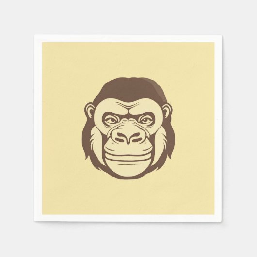 Serviette En Papier Dessin de dessin de Gorilla (Devant)