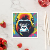 Serviette En Papier Dessin de dessin de peinture Gorilla Pop (En situation)