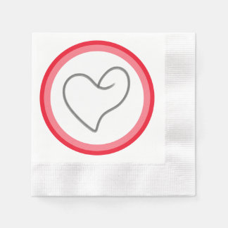 Serviette En Papier Dessin de forme de cœur élégant