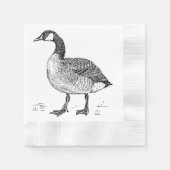 Serviette En Papier Dessin de la nature de l'oie canadienne (Devant)