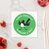 Serviette En Papier Dessin de l'Australien Willie Wagtail (En situation)