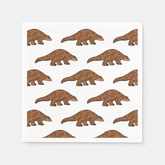 Serviette En Papier Dessin de Pangolin (Devant)