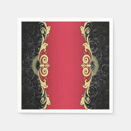 Serviette En Papier Dessin de rinceaux classique (Devant)